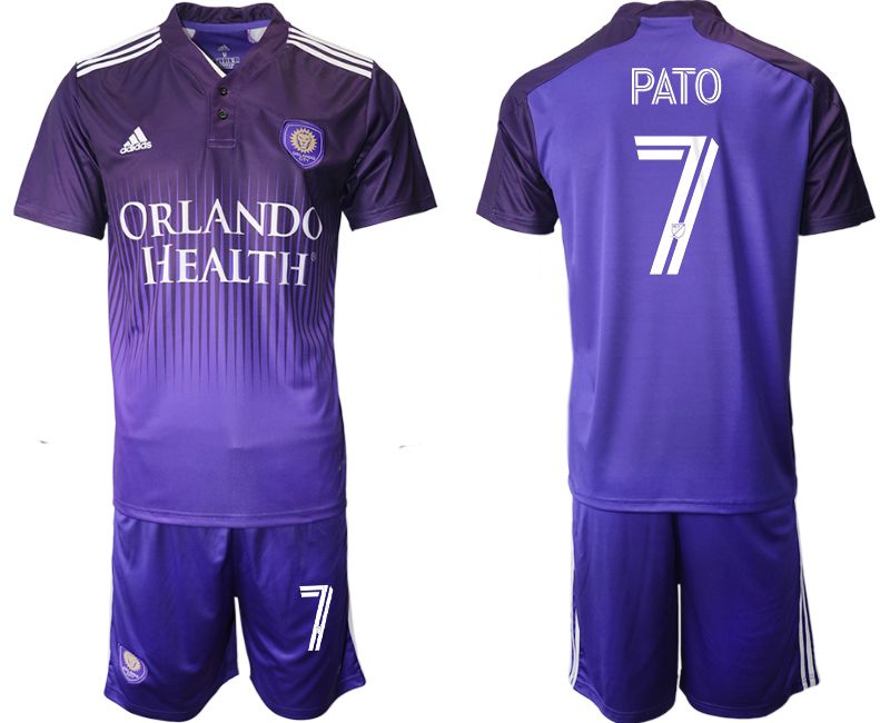Men 2021-2022 Club Orlando City home purple #7 Adidas Soccer Jersey